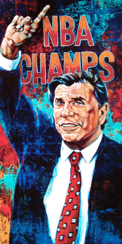 Rudy Tomjanovich autographed limited edition print signed by Tomjanovich. Artwork by Robert Hurst