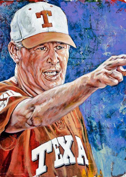 Augie Garrido - Texas autographed fine art print signed by Garrido