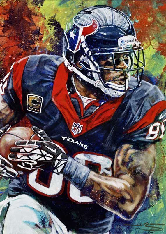 Andre Johnson - Texans autographed limited edition fine art print