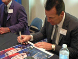Gary Kubiak signing fine art print by Robert Hurst