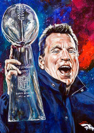 Gary Kubiak autographed limited edition fine art print signed by Kubiak