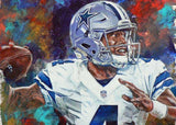 Dak Prescott fine art print featuring Prescott