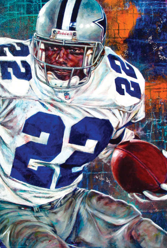 Emmitt Smith Dallas Cowboys Poster, Canvas, Football print, Sport