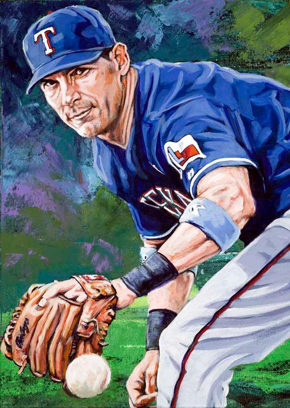 Michael Young autographed LE fine art print signed by Young