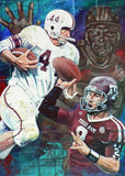 A&M Heisman x 2 featuring Johnny Manziel and John David Crow fine art print