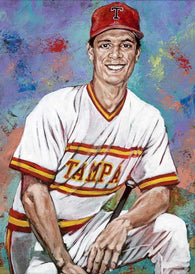 Tino Martinez - University of Tampa autographed fine art print signed by Martinez