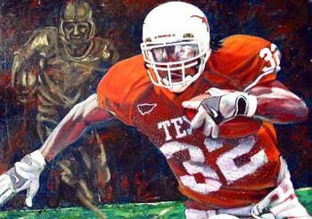 Cedric Benson with Doak Award fine art print