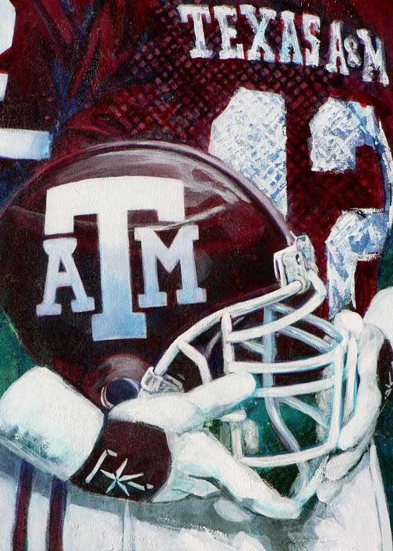 College Football Helmet Series: Texas A&M fine art print signed by Dat – aDamnFineArtist.com College Football Helmet Series: Texas A&M fine art print signed by Dat – aDamnFineArtist.com