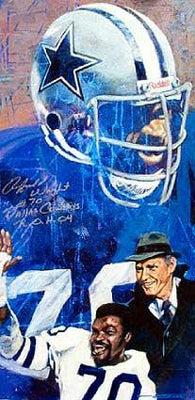 Rayfield Wright autographed limited edition print
