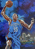 Durant Thunder fine art print featuring Kevin Durant