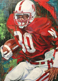 Mike Rozier - Nebraska autographed art print