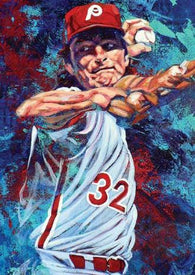 Steve Carlton autographed art print