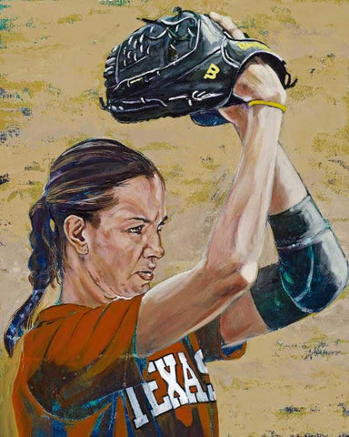 Cat Osterman original painting by Robert Hurst autographed by Osterman