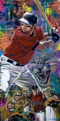 Lance Berkman autographed limited edition print