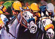Racing Greys horse racing print