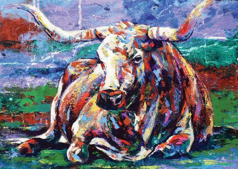 Longhorn Laydown limited edition giclee print