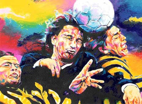 Double Header soccer print