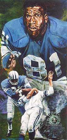Richard "Night Train" Lane autographed limited edition print