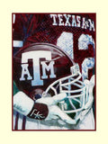 College Football Helmet Series: Texas A&M fine art print signed by Dat Nguyen