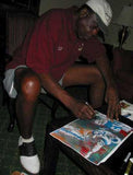 Deacon Jones autographed art print