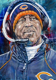 Lovie Smith autographed limited edition fine art print