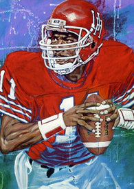 Andre Ware autographed limited edition fine art print