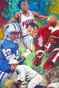 Detroit Sports Greats fine art print