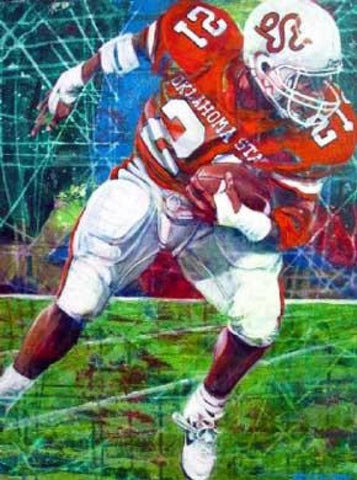 Barry Sanders On the Run fine art print