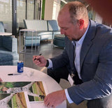 Billy Wagner signing his CBHOF fine art print by artist Robert Hurst
