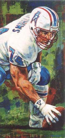Bruce Matthews autographed limited edition print