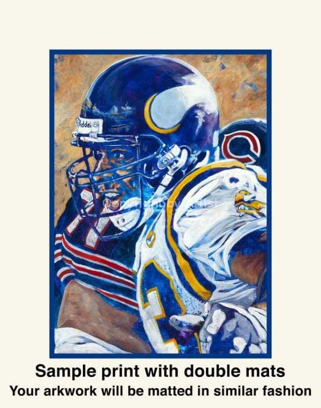 Gil Brandt autographed limited edition fine art print signed by Brandt –