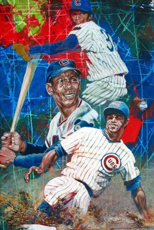 Cubs Trio: Ernie Banks, Fergie Jenkins and Billy Williams autographed –