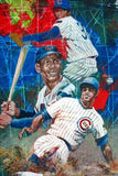 Cubs Trio: Ernie Banks, Fergie Jenkins and Billy Williams autographed limited edition print