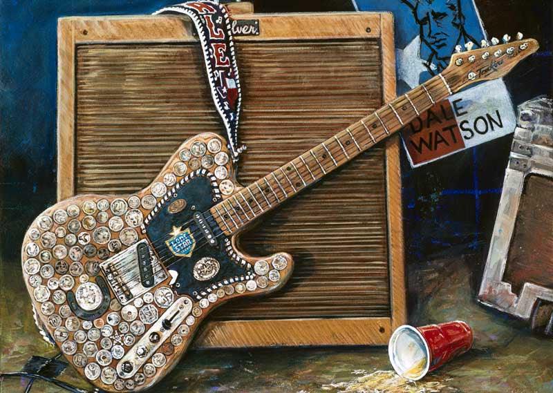Dale Watson's Coin Guitar fine art print – aDamnFineArtist.com