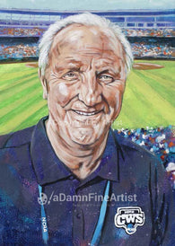 Dennis Poppe - former NCAA director of championships autographed fine art print signed by Poppe