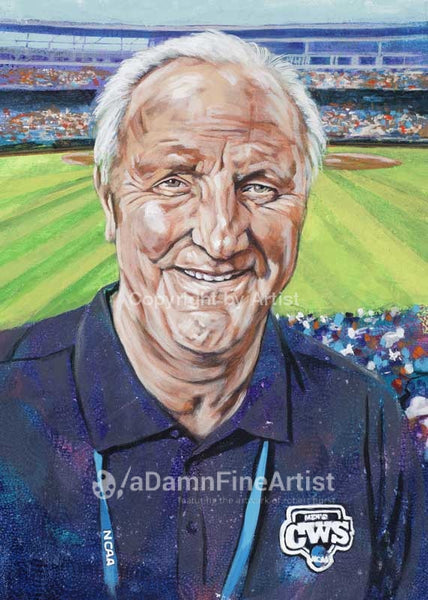 Dennis Poppe - former NCAA director of championships autographed fine art print signed by Poppe
