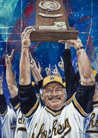 Gene Stephenson - Wichita State University autographed fine art print signed by Stephenson