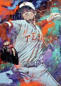 Greg Swindell - UT (Texas) autographed limited edition print