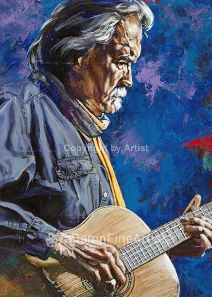 Guy Clark limited edition fine art print featuring Clark