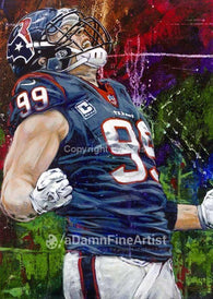J J Watt (King of Swat) Houston Texans fine art print