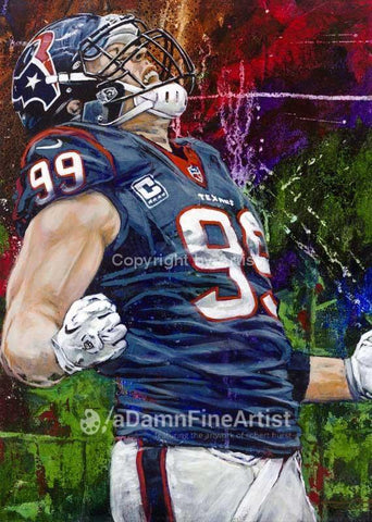 J J Watt (King of Swat) Houston Texans fine art print