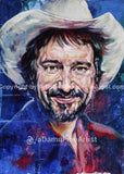 Jerry Jeff Walker Autographed Limited Edition Fine Art Print Signed By Walker