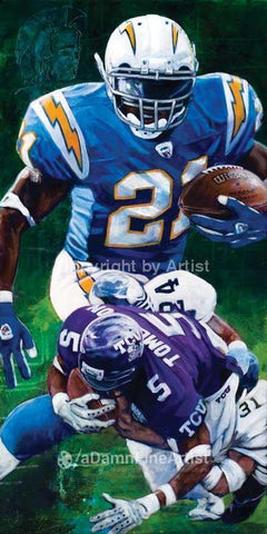 LaDainian Tomlinson autographed limited edition print