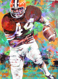 Leroy Kelly autographed art print - aDamnFineArtist.com