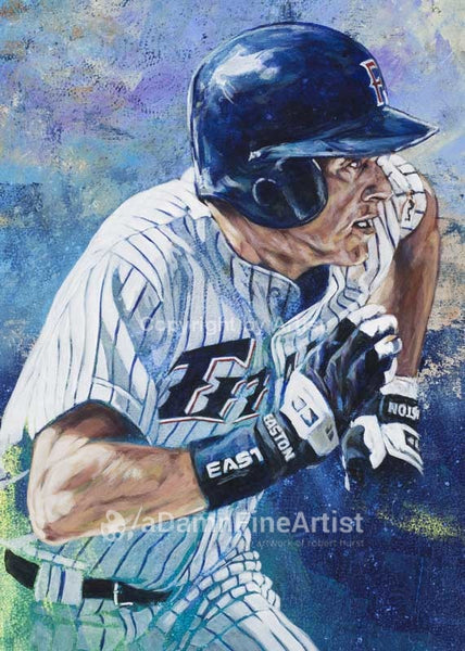 Mark Kotsay - Cal State Fullerton autographed fine art print signed by Kotsay