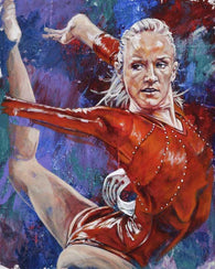 Nastia Liukin original painting featuring Nastia Liukin by Robert Hurst signed by Liukin