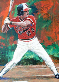 Pete Incaviglia - OSU autographed limited edition print