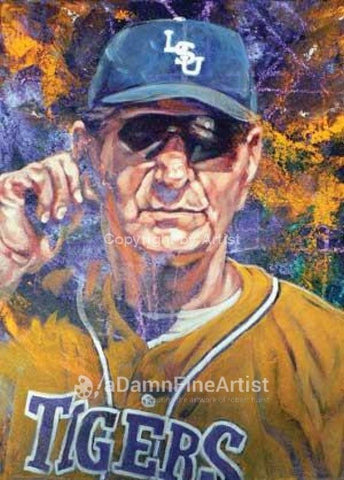 Skip Bertman - LSU autographed limited edition print