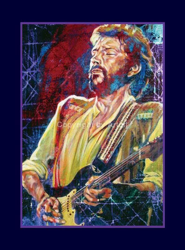 Solid Gold Clapton fine art print featuring Eric Clapton with
