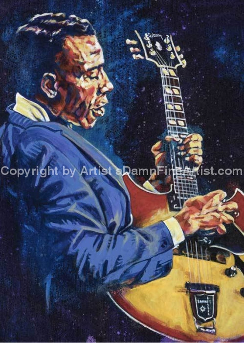 T-Bone Walker limited edition fine art print featuring Walker